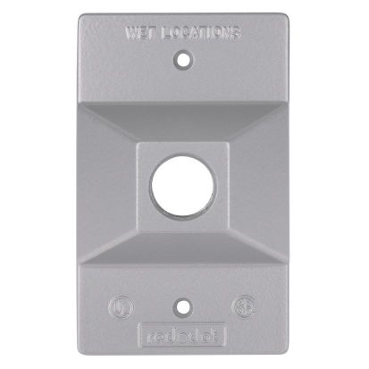Thomas & Betts Red Dot® S201E 1-Hole Lampholder Cover, 4.61 in L x 2.85 in W, Zinc